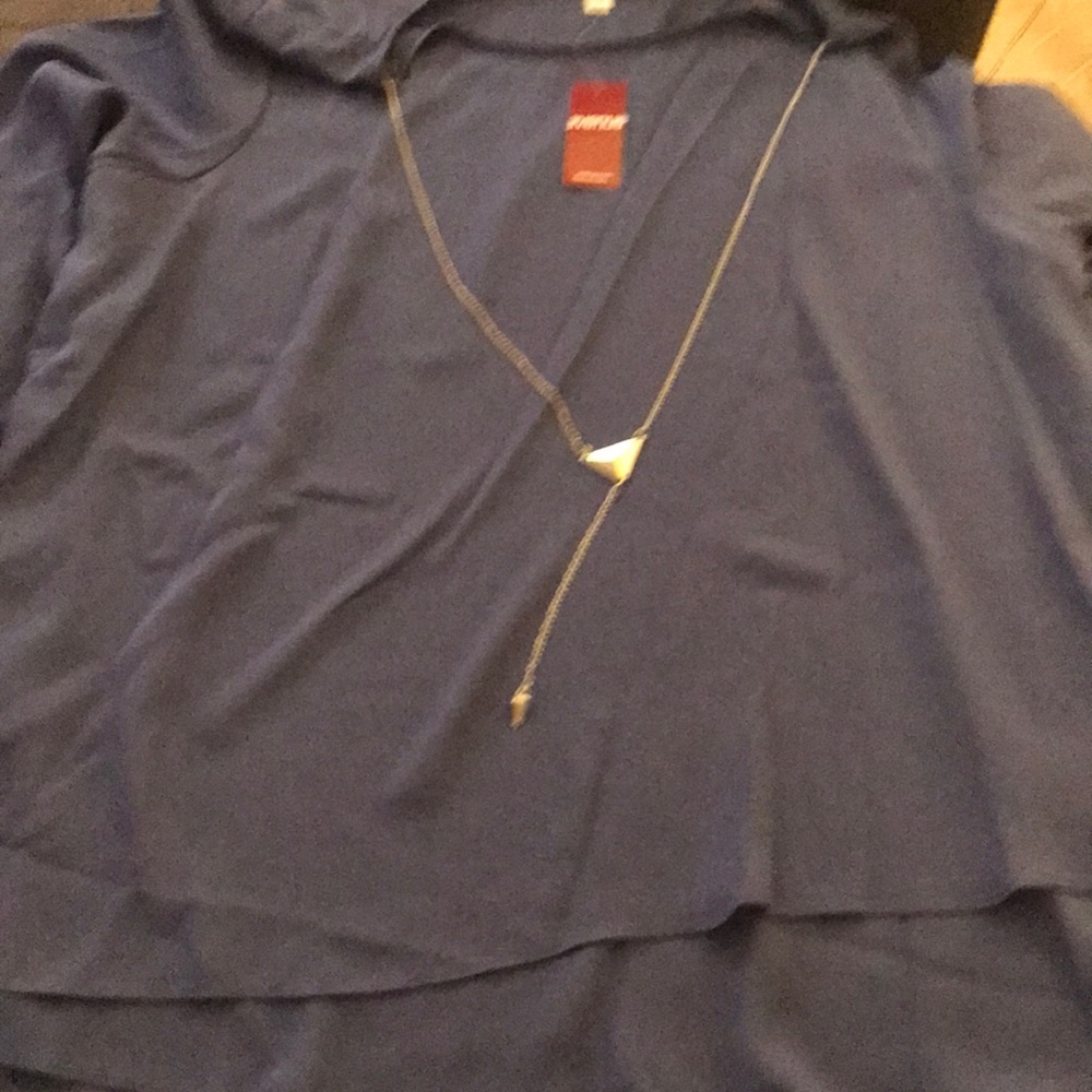 Blouse with attached necklace